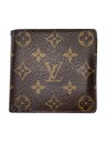 【中古】LOUIS VUITTON◆ポルト・フォイユ・マルコ_モノグラム・キャンバス_BRW/PVC/BRW/総柄/レディース【服飾雑貨他】