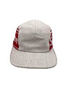 【中古】Supreme◆Raffia Woven Logo Camp Cap/内汚れ/キャップ/FREE/コットン/WHT/メンズ【服飾雑貨他】