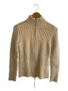 【中古】PRADA SPORT◆カーディガン(厚手)/46/ウール/CRM/archive/ダブルジップ【メンズウェア】