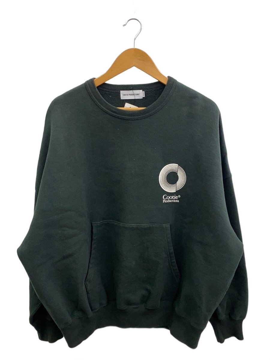 COOTIE◆open end yarn heavy oz sweat crew/M/コットン/GRN/無地