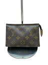 【中古】LOUIS VUITTON◆ポッシュ・トワレット15_モノグラム・キャンバス_BRW/PVC/BRW【バッグ】