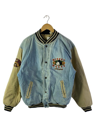 【中古】Disney VINTAGE◆MICKEY MOUSE LEAGUE/デニムスタジャン/コットン/IDG【メンズウェア】 【中古】Disney VINTAGE◆MICKEY MOUSE LEAGUE/デニムスタジャン/コットン/IDG【メンズウェア】