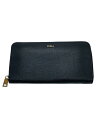 【中古】FURLA◆長財布/--/BLK/無地/レディース【服飾雑貨他】