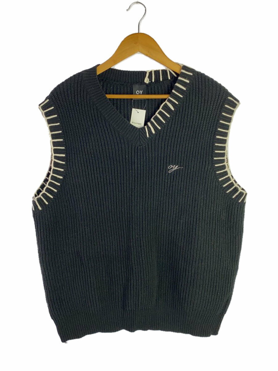 【中古】OY/ニットベスト(薄手)/--/コットン/BLK【メンズウェア】