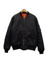 【中古】AVIREX◆MA-1/COMMERCIAL LOGO/XXL/ナイロン/BLK/6102171【メンズウェア】