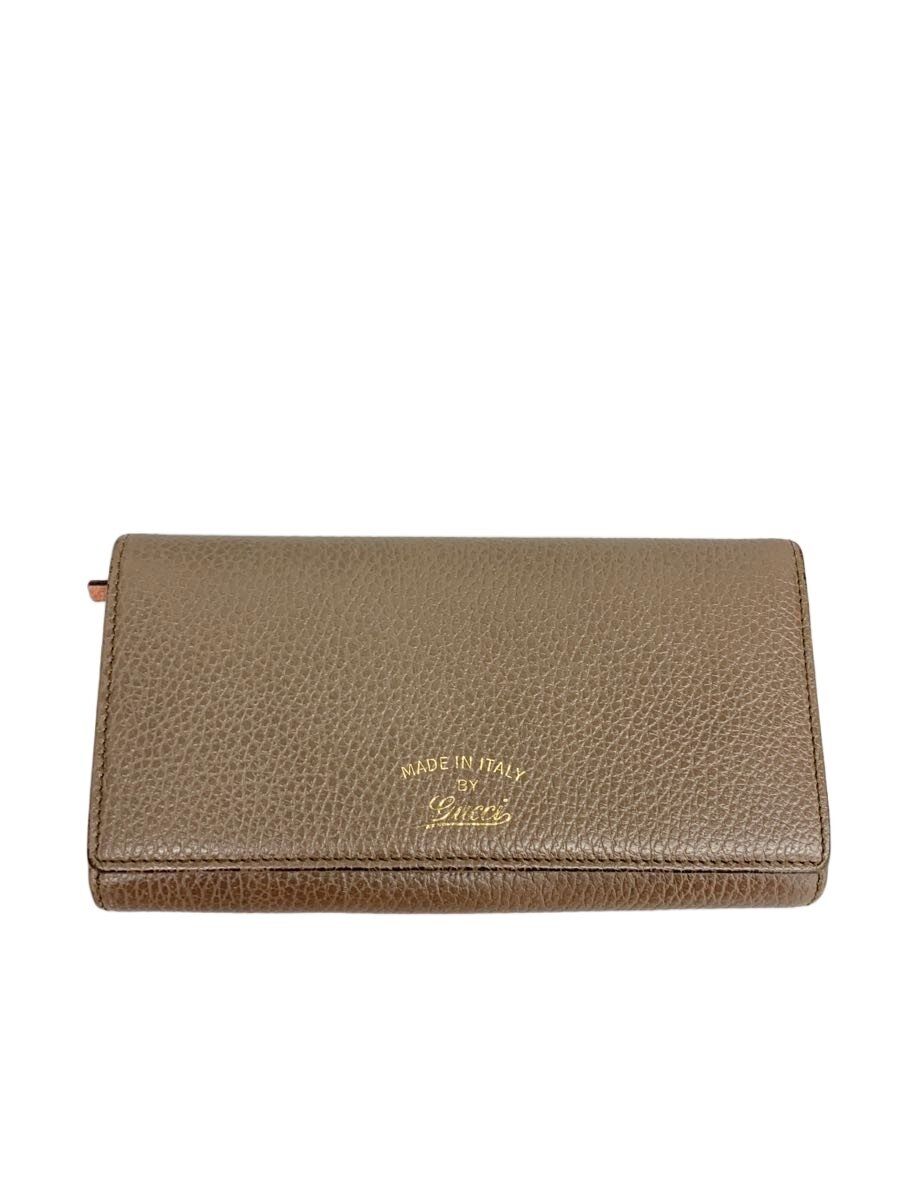 GUCCI◇長財布/354498 496334/牛革/PNK/無地/レディース GUCCI◇長財布