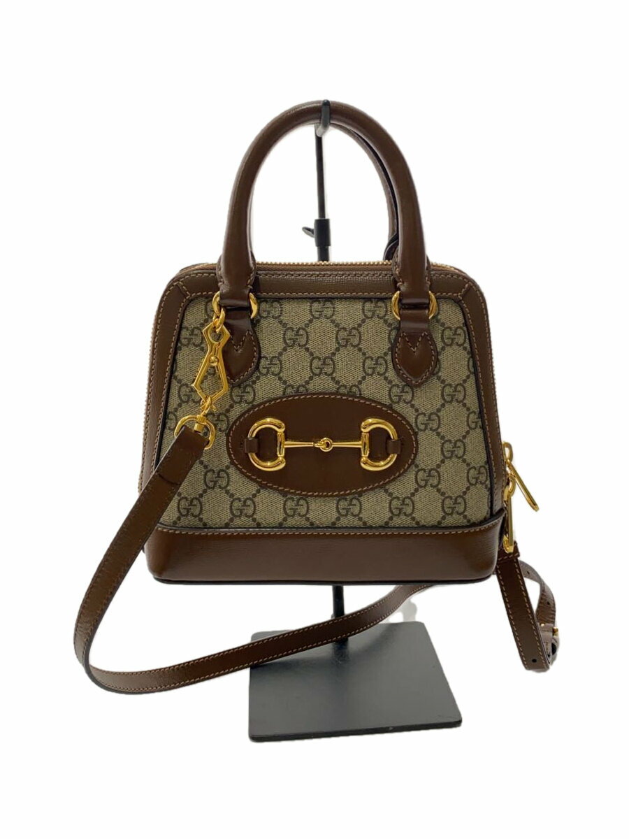 GUCCI - 【中古】GUCCI◆ミニ・トップハンドルバッグ_グッチホースビット1955/レザー/マルチカラー【バッグ】