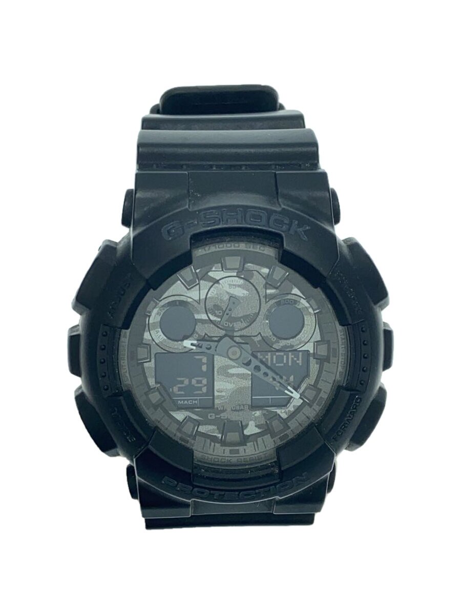 【中古】CASIO◆クォーツ腕時計・G-SHOCK/デジアナ/BLK/BLK/SS【服飾雑貨他】