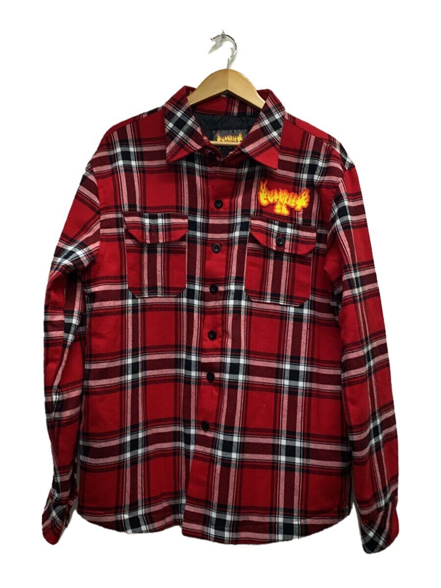 【中古】CVTVLIST◆ジャケット/L/コットン/RED/チェック/22SB100201【メンズウェア】