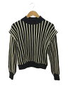 【中古】AMERI◆SWELLSTRIPEKNIT/FREE/レーヨン/BLK/ストライプ/02120161000【レディースウェア】