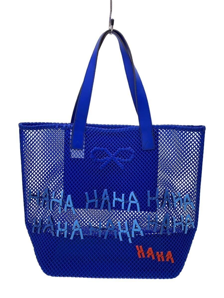 Anya Hindmarch - 【中古】ANYA HINDMARCH◆トートバッグ/ポリエステル/BLU//【バッグ】