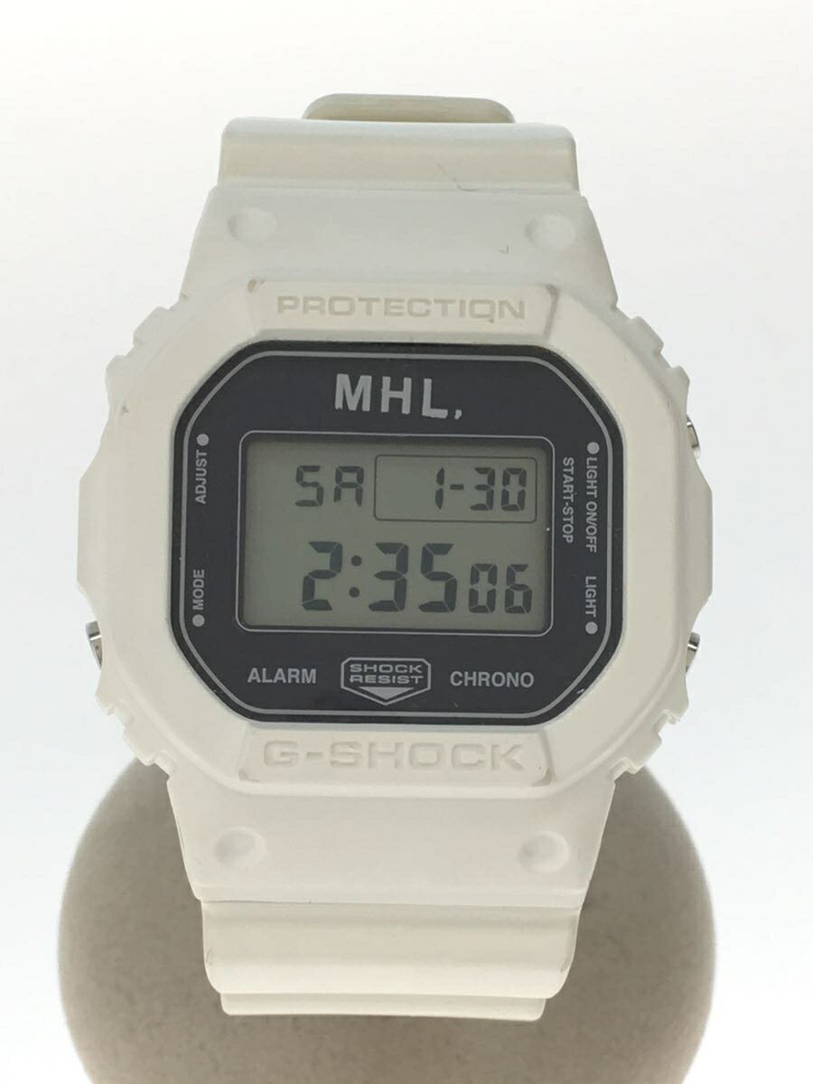 【中古】MHL.◆腕時計/デジタル/ラバー/WHT/DW-5600VT【服飾雑貨他】