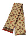 【中古】LOUIS VUITTON◆バンドー・モノドッツ/シルク/BEG/レディース【服飾雑貨他】