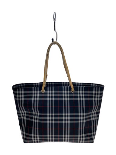 【中古】BURBERRY LONDON◆トートバッグ/--/BLK/チェック【バッグ】 【中古】BURBERRY LONDON◆トートバッグ/--/BLK/チェック【バッグ】