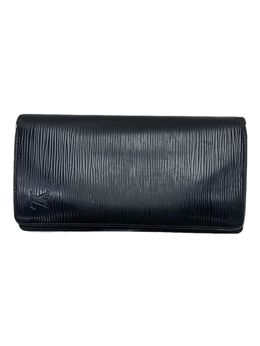 乐天商城 - 【中古】LOUIS VUITTON◆1)ポルト・フォイユ・ブラザ_エピ_BLK/レザー/BLK/メンズ【服飾雑貨他】