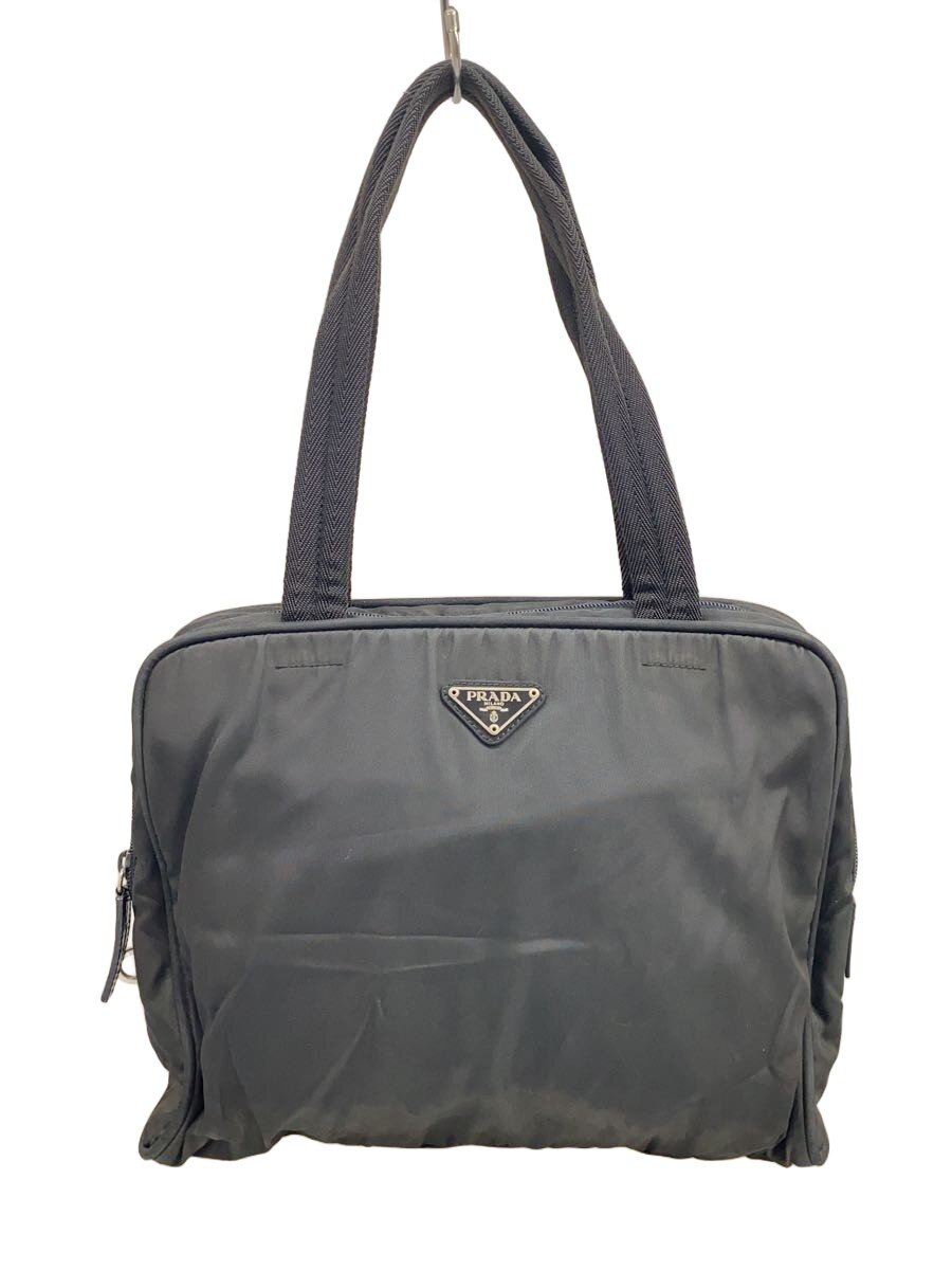 【中古】PRADA◆トートバッグ/--/BLK/無地【バッグ】