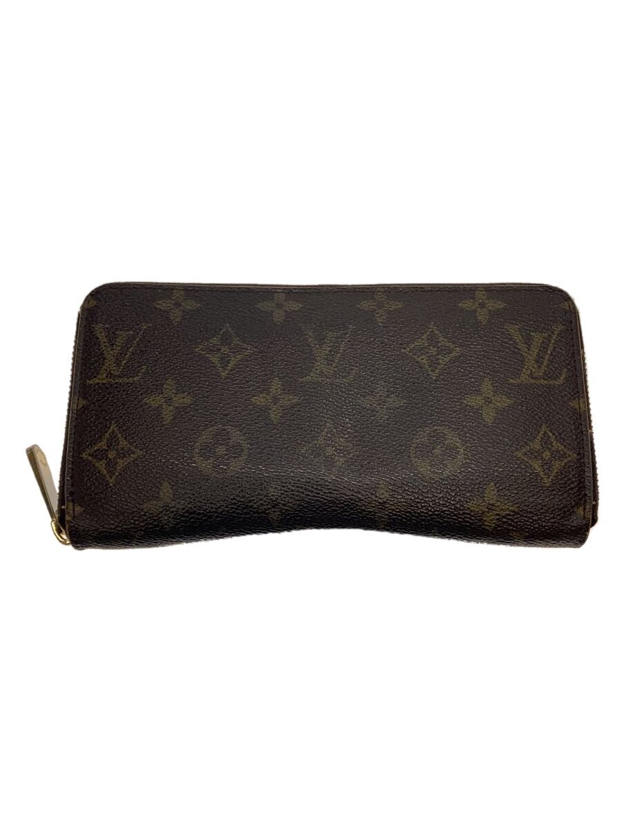 【中古】LOUIS VUITTON◆1)ジッピー・ウォレット_モノグラム・キャンバス_BRW/PVC/BRW/レディース【服飾雑貨他】