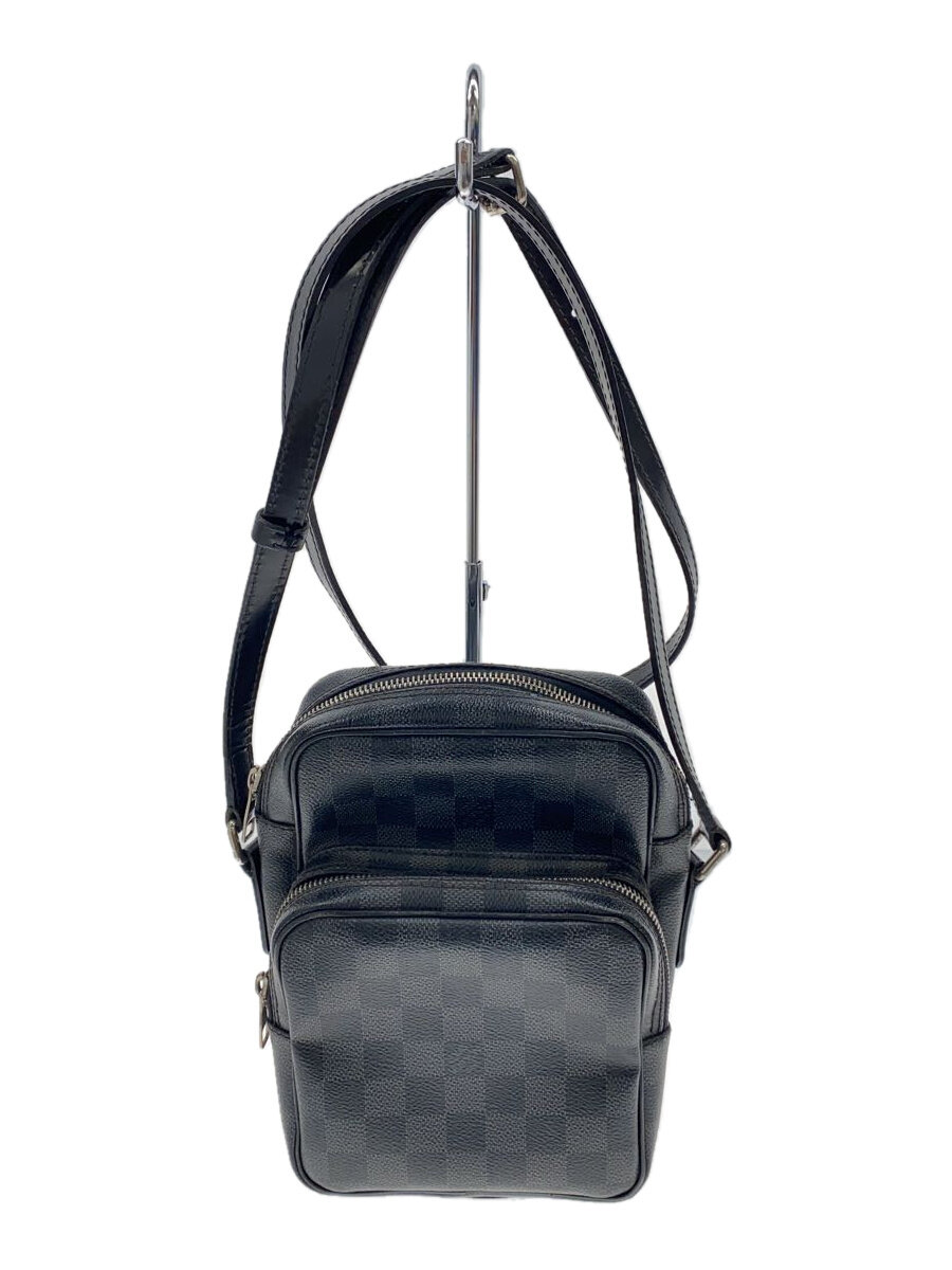 LOUIS VUITTON - 【中古】LOUIS VUITTON◆レム_ダミエ・グラフィット_BLK/PVC/BLK//【バッグ】