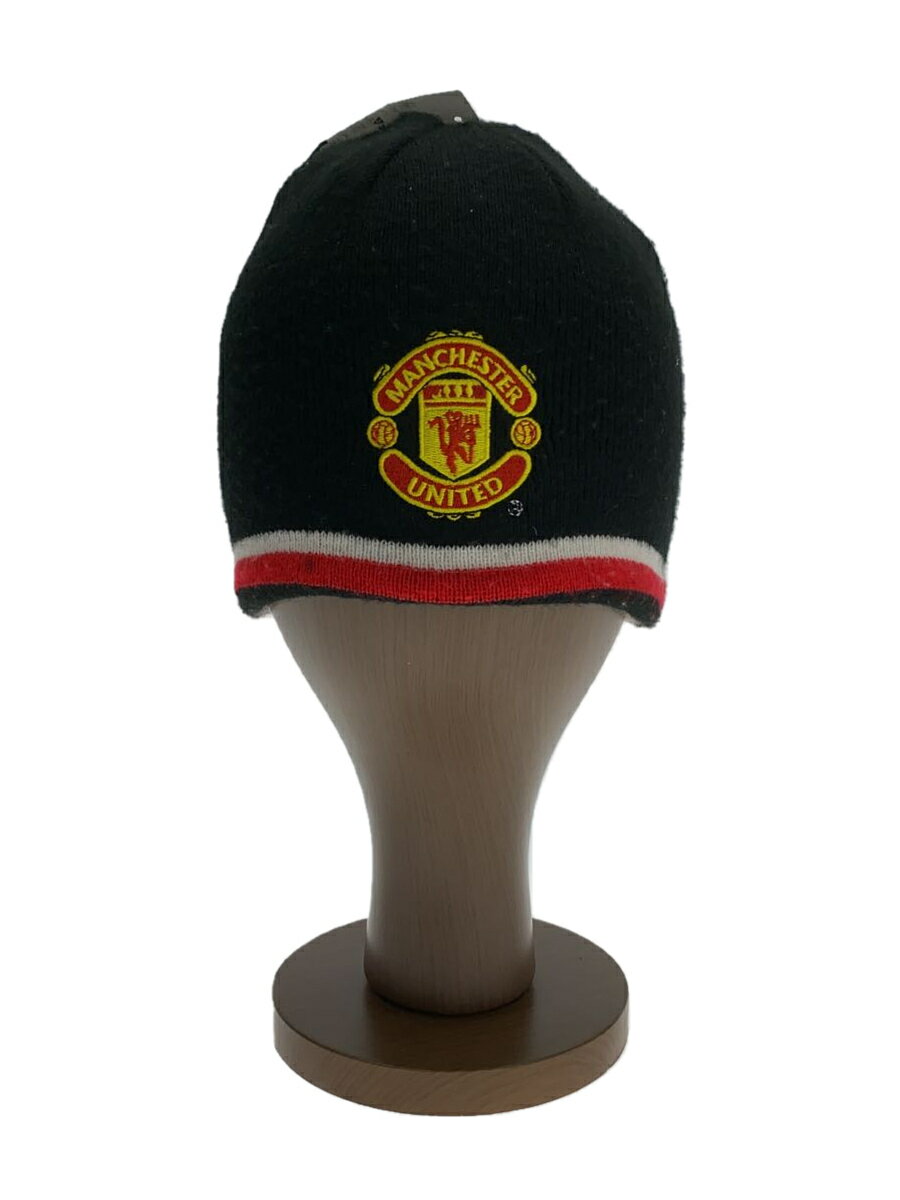 【中古】90s/MANCHESTER UNITED/リバーシブル/ニットキャップ/FREE/ブラック/レッド/メンズ【服飾雑貨他】