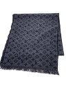 【中古】LOUIS VUITTON◆マフラー/ウール/BLK/メンズ【服飾雑貨他】