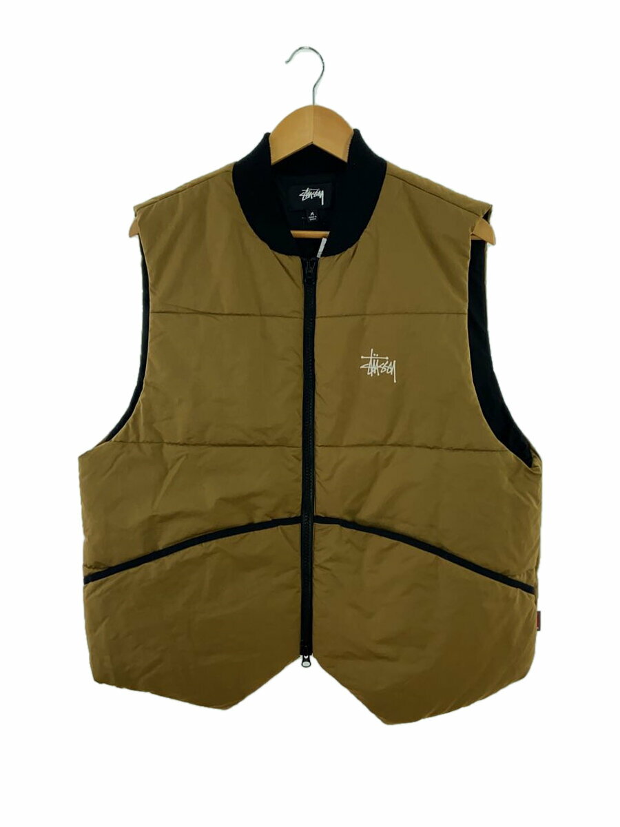 【中古】STUSSY◆PRIMALOFT QUILTED VEST/XL/ポリエステル/NVY/無地/115615【メンズウェア】