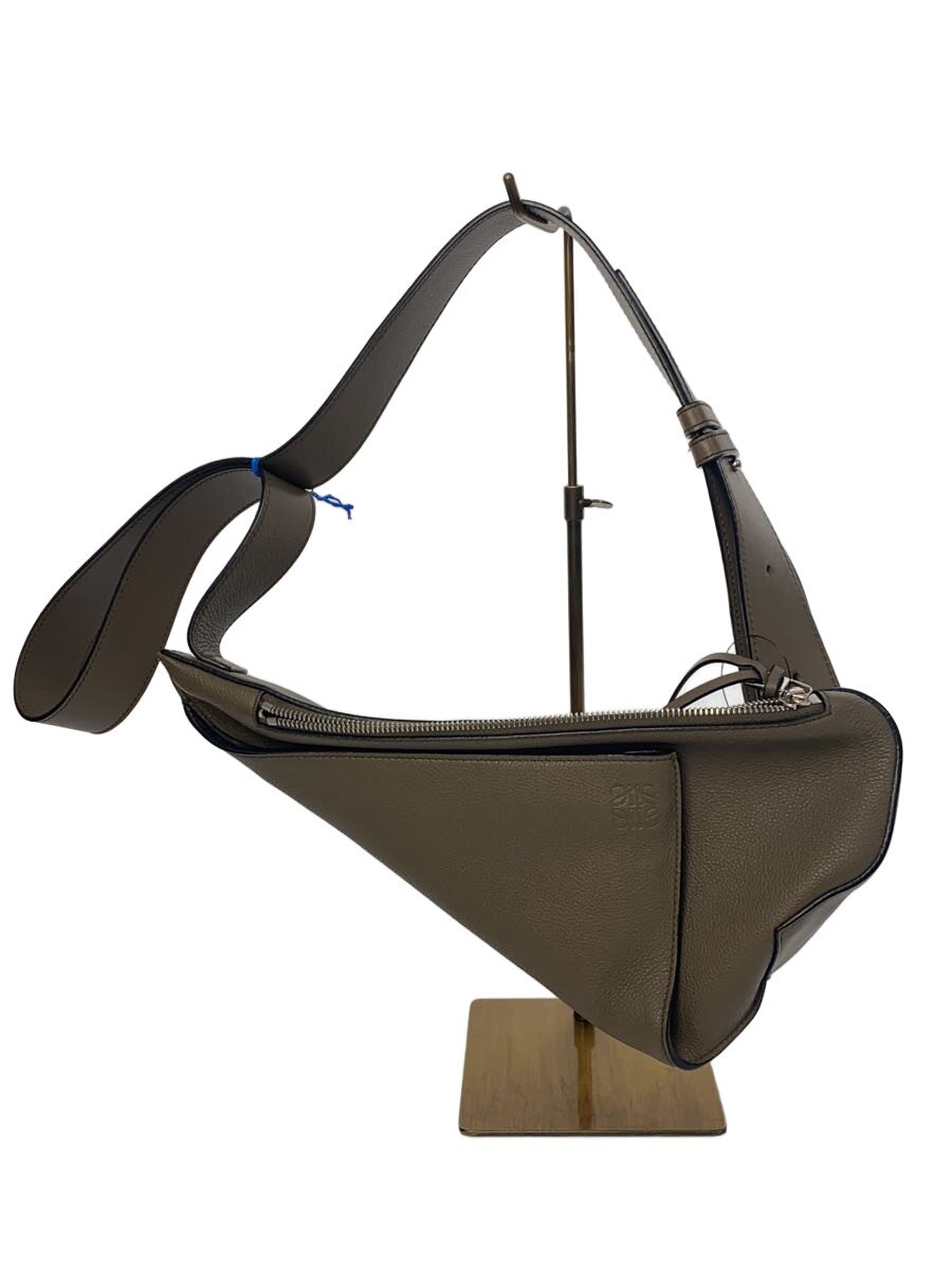 【中古】LOEWE◆ショルダーバッグ/レザー/BRW/無地【バッグ】