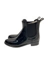 【中古】FABIO RUSCONI◆サイドゴアPVCブーツ レインブーツ/36/BLK/PVC【シューズ】