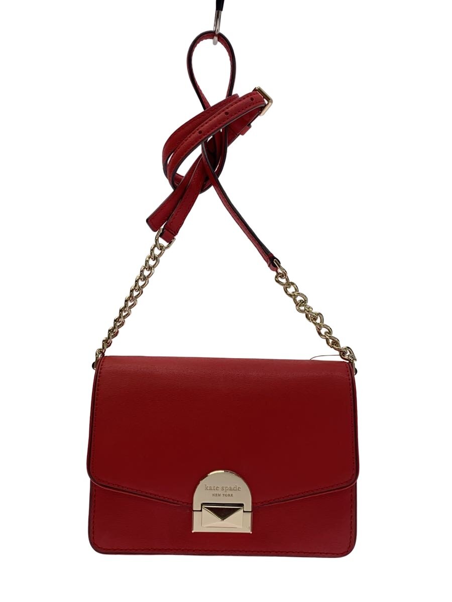 KATE SPADE - 【中古】kate spade new york◆ショルダーバッグ/レザー/RED/ネーヴミディアム【バッグ】