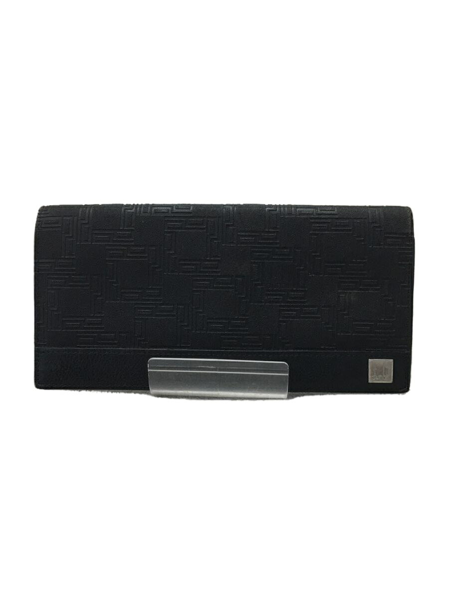 【中古】dunhill◆長財布/PVC/BLK/総柄/