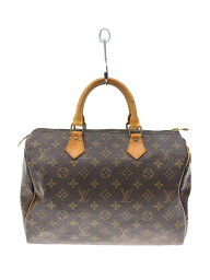 【中古】LOUIS VUITTON◆1)スピーディ30_モノグラム・キャンバス_BRW/PVC/BRW【バッグ】