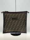 【中古】FENDI◆FENDI フェンディ ズッカクラッチ/キャンバス/BRW/総柄【バッグ】
