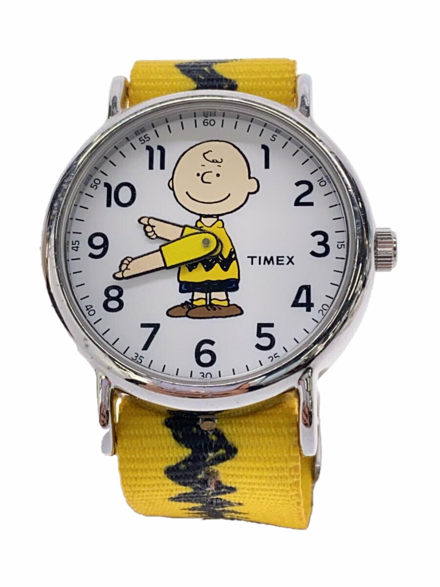 【中古】TIMEX◆クォーツ腕時計/アナログ/--/WHT/YLW【服飾雑貨他】