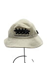 【中古】STUSSY◆ハット/7/コットン/WHT/メンズ【服飾雑貨他】