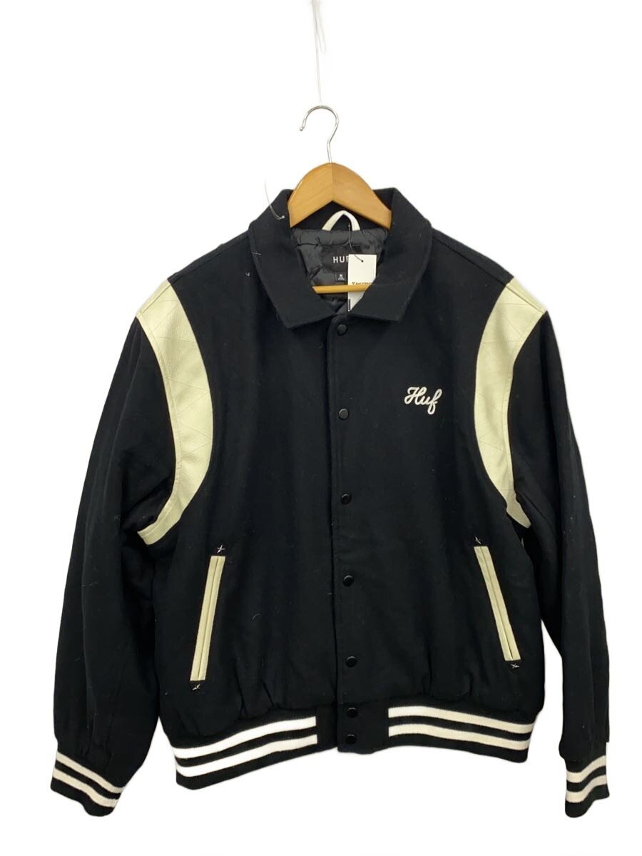 【ブランド】HUF 【ブランドカナ】ハフ 【型番】 【程度】B 【サイズ】M 【メインカラー】ブラック 【素材・生地】ウール 【キーワード】　　　/ 2026/03/05 セカンドストリート八代松江店【3487】【中古】HUF◆スタジャン/M/ウール ブランド HUF 型番 カラー ブラック 柄 無地 素材・生地 ウール>色・素材について サイズ M>サイズ表示について 実寸（cm） 【ジャケット】 肩幅：54 / 身幅：65.5 / 着丈：69.5 / 袖丈：65.5 / ゆき：/ 【その他】 その他サイズ：/ 商品は　セカンドストリート八代松江店の店頭にて販売しております。商品に関するお問合わせは、お電話(TEL:0965-31-1522)にて、問合わせ番号：2334872719196をお伝えください。 配送方法やお支払い方法に関するお問い合わせは、サポートセンターまでご連絡をお願いします。 ※お電話の対応は営業時間内のみとなります。お問い合わせフォームでお問い合わせの際はご注文番号をご記入下さい この商品に関する出品店舗からのコメント 目立つ使用感や汚れは少なく一般的な中古品程度の商品状態です。店頭での併売商品ですので、多少商品状態が変化する場合が御座います。商品に関するお問合せは、出品店舗情報に記載された店舗までお問い合わせ下さい。