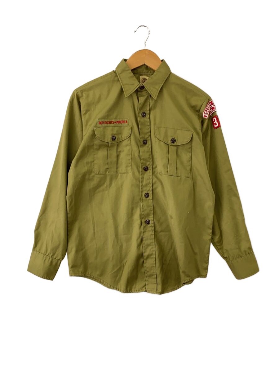BOY SCOUTS OF AMERICA◆長袖シャツ/ワークシャツ/オフィシャル/--/コットン/KHK/無地