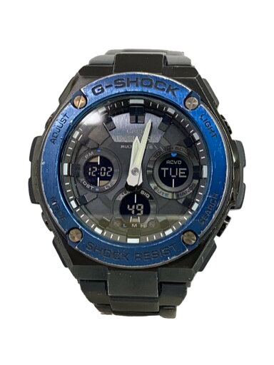 【中古】CASIO◆ソーラー腕時計/デジアナ/ステンレス/GRY/BLK/GST-W110BD【服飾雑貨他】 【中古】CASIO◆ソーラー腕時計/デジアナ/ステンレス/GRY/BLK/GST-W110BD【服飾雑貨他】