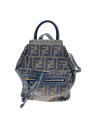 【中古】FENDI◆リュック/キャンバス/BRW/総柄【バッグ】