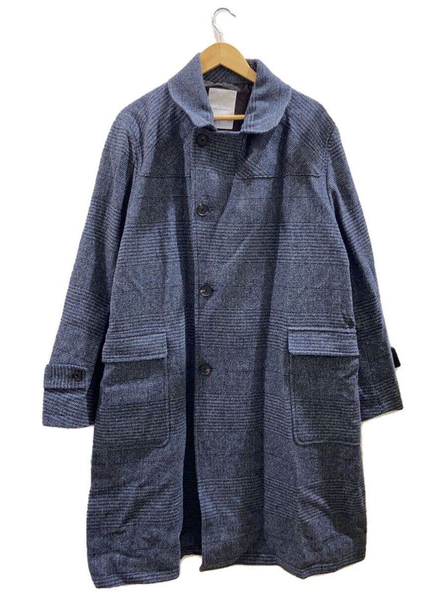 【中古】SUBLATIONS/チェスターコート/2/ウール/GRY/チェック/S101728【メンズウェア】