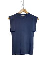 【中古】CLANE◆SQUARE SLEEVE KNIT TOPS/1/コットン/KHK/17106-2192【レディースウェア】