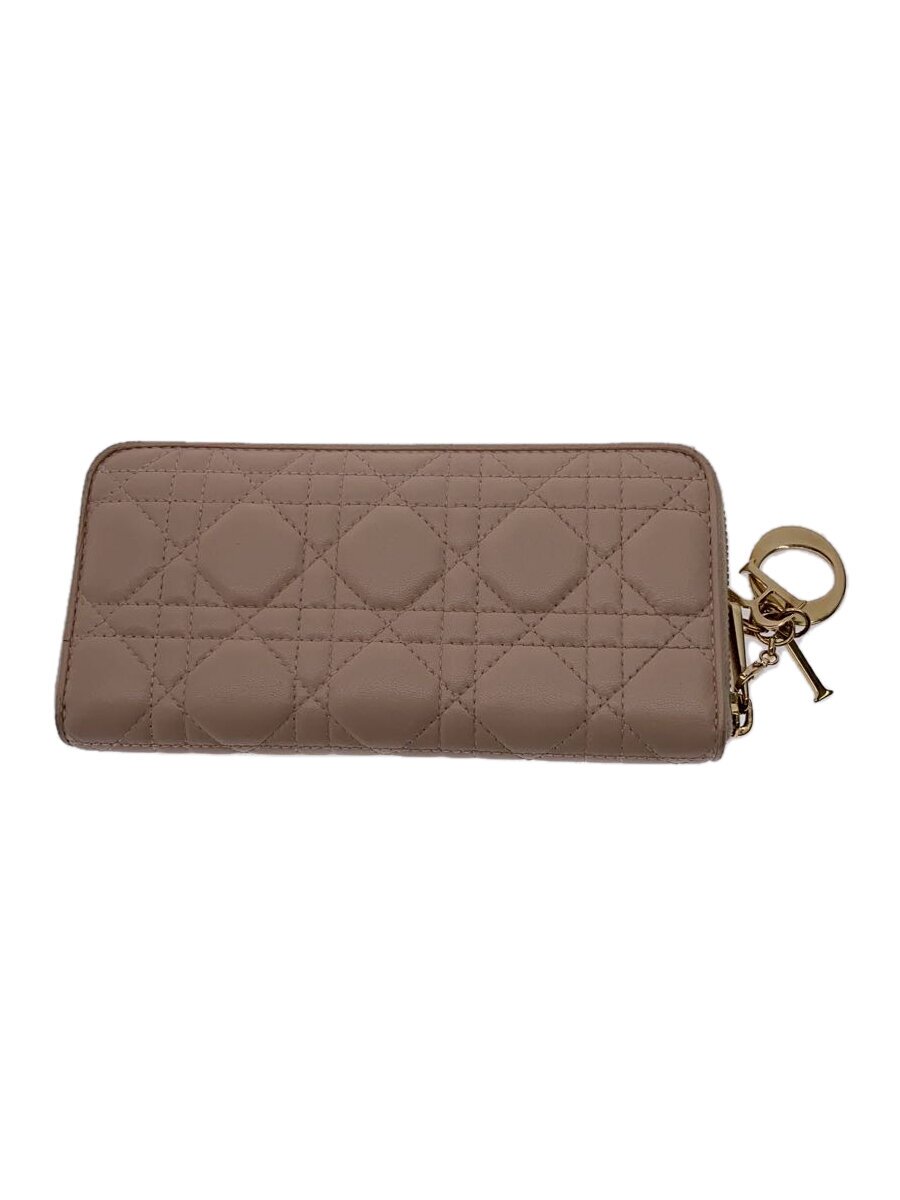 【中古】Christian Dior◆Lady Dior Voyageur/長財布/カナージュ/レザー/PNK/レディース/33-MA-0261【服飾雑貨他】
