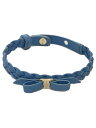 【中古】Salvatore Ferragamo◆ブレスレット/レザー/BLU/レディース【服飾雑貨他】