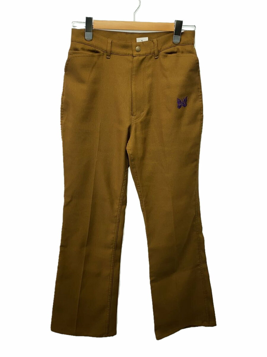 【中古】Needles◆BOOT CUT JEAN POLY TWILL/ストレートパンツ/XS/ポリエステル/ブラウン/L172【メンズウェア】