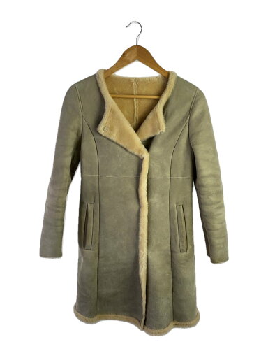 【中古】DES PRES◆コート/L/羊革/GRY/無地/22-08-95-084【レディースウェア】 【中古】DES PRES◆コート/L/羊革/GRY/無地/22-08-95-084【レディースウェア】