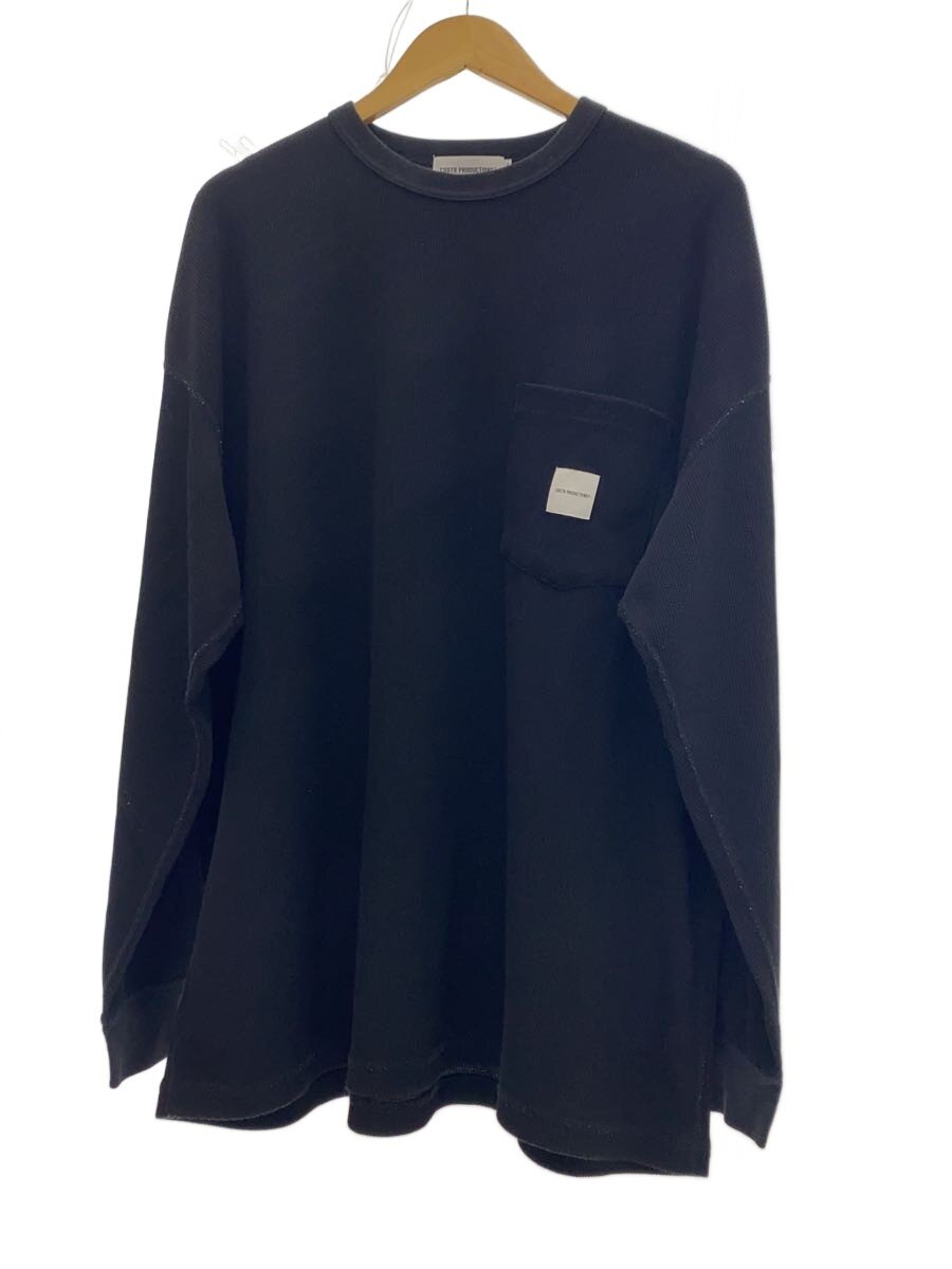 COOTIE◆長袖Tシャツ/M/ポリエステル/BLK/25AW/T/C waffle error fit L/S tee