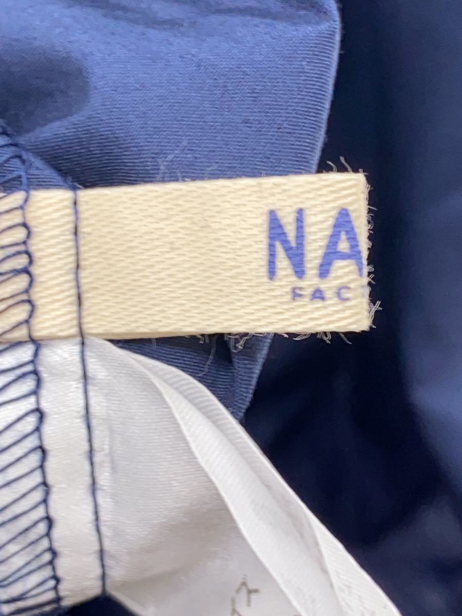 【中古】naru(NARU FACTORY)◆50タイプライターロングスリーブハンドベルワンピース/1/コットン/NVY/650923BD【レディースウェア】