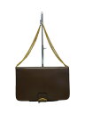 【中古】Christian Dior◆チェーンショルダー/バッグ/レザー/BRW/内側ハニカム柄/ヴィンテージ//【バッグ】