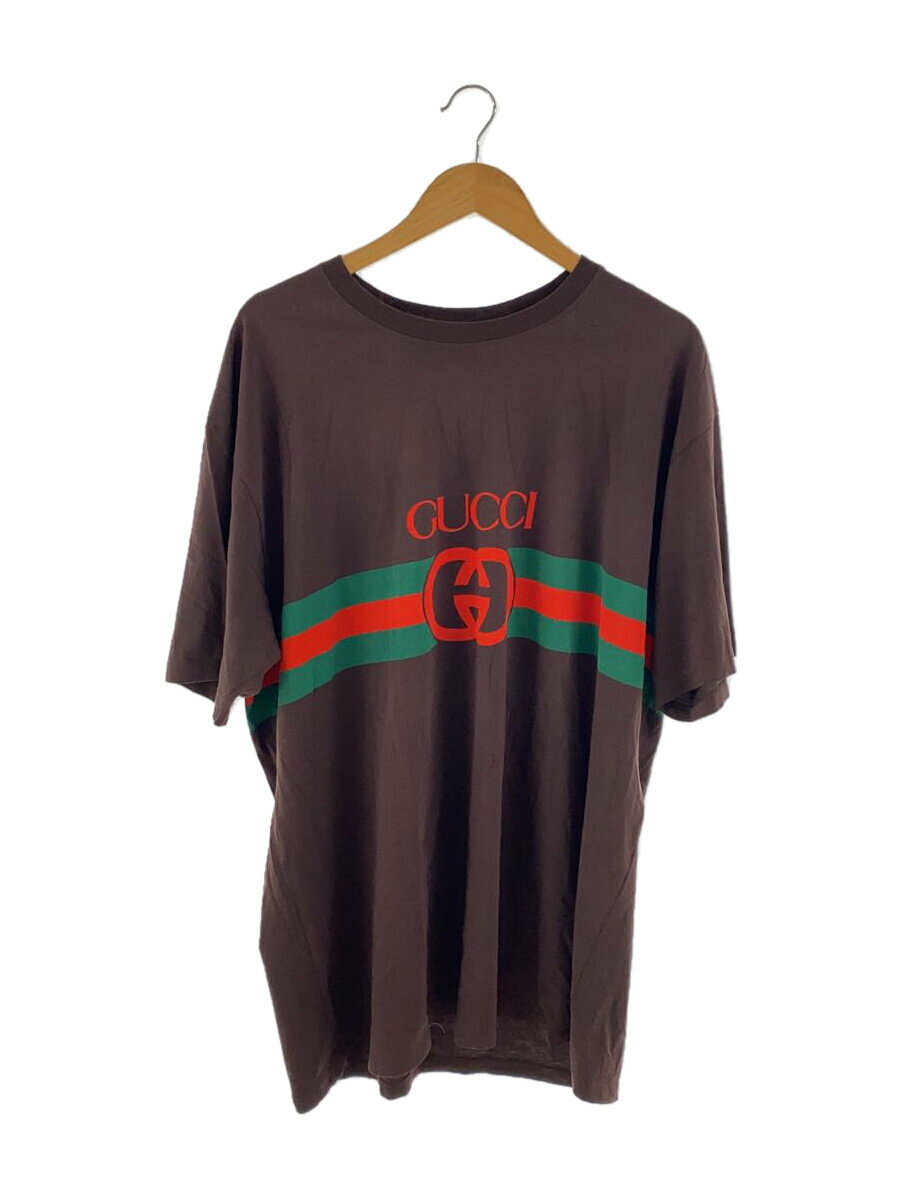 GUCCI◆L/INTERLOCKING G T-shirt/Tシャツ/XXXL/コットン/BRW/548334 XJET1