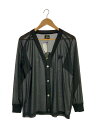 【中古】Needles◆V Neck Cardigan/カーディガン/XS/ポリエステル/BLK/無地/0T255【メンズウェア】