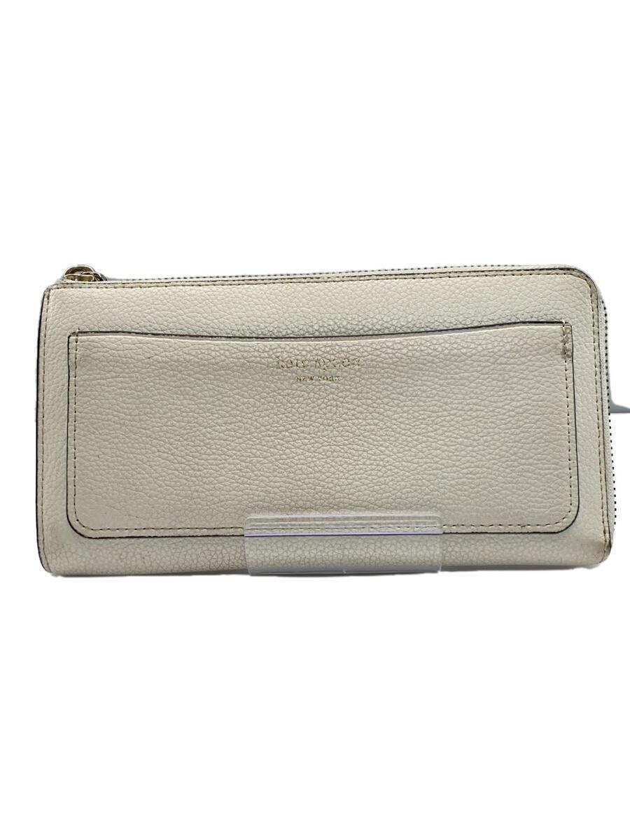 【中古】kate spade new york◆長財布/--/WHT/レディース【服飾雑貨他】