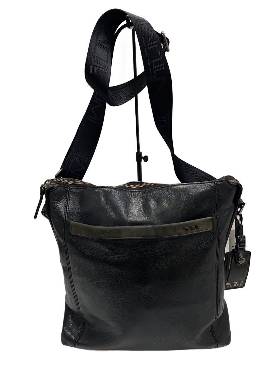 TUMI - 【中古】TUMI◆ショルダーバッグ/レザー/BLK【バッグ】